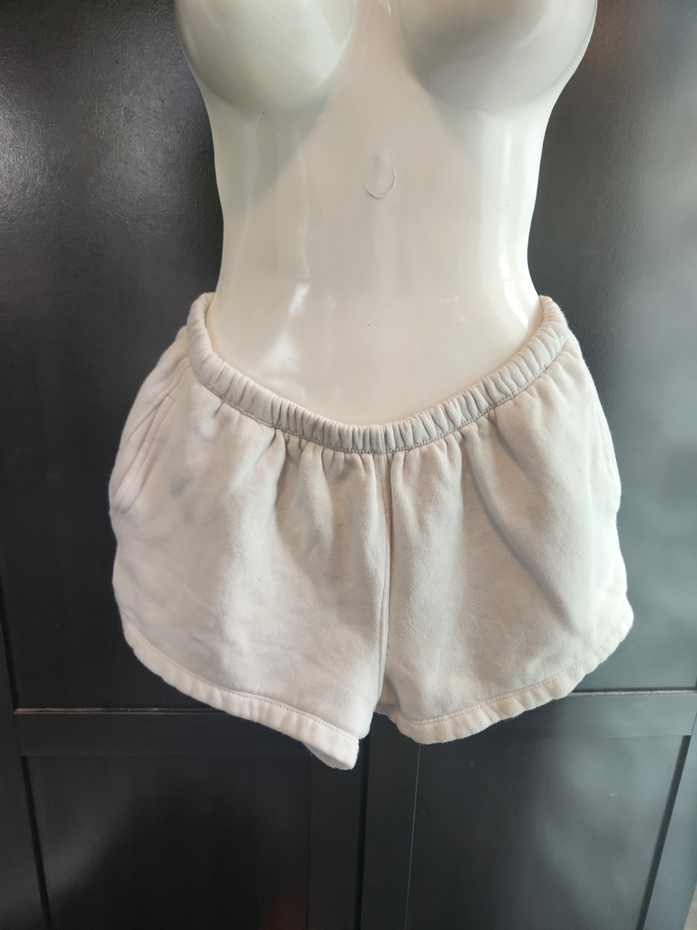 wild fable Cream Lounge Shorts with Green Label